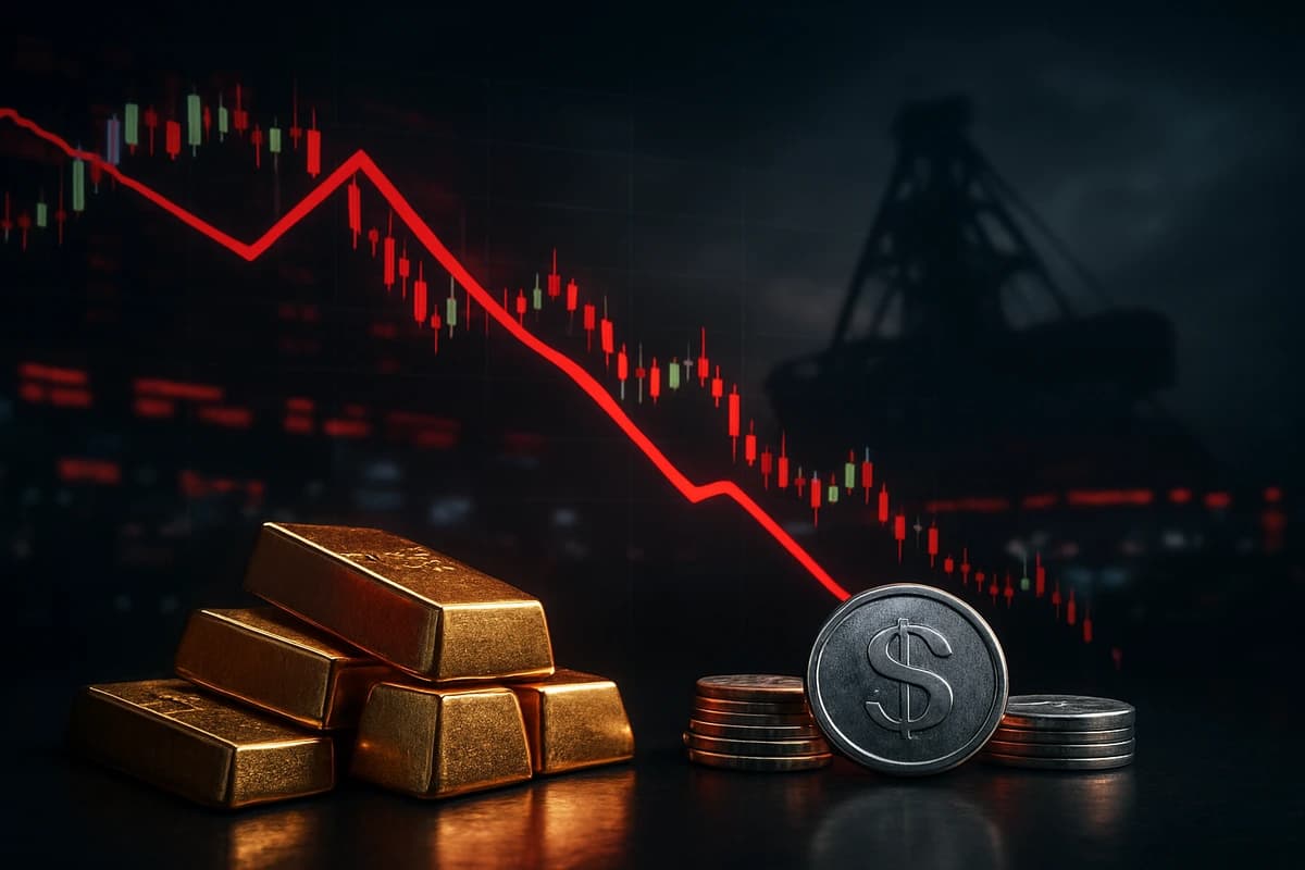 Gold and silver prices plunge as global markets slide amid Federal Reserve uncertainty and falling oil prices