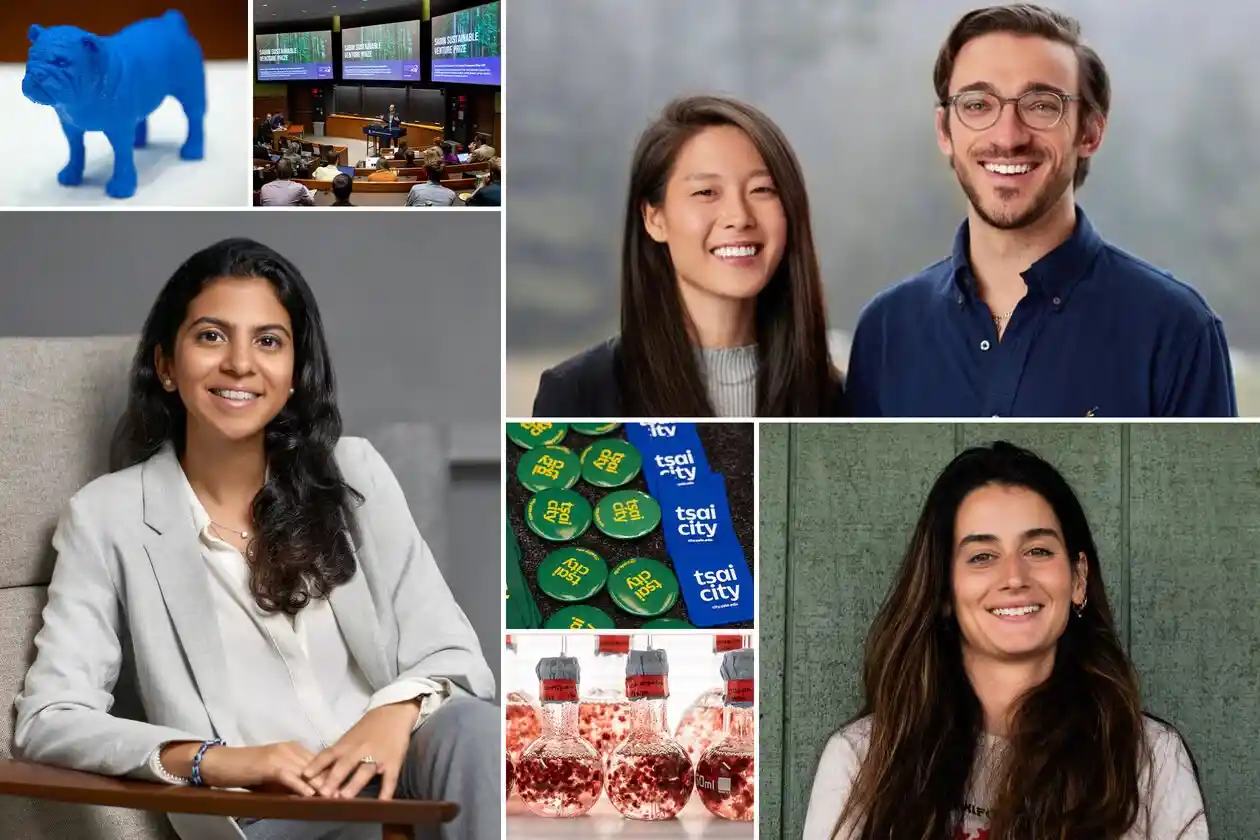Collage showcasing Startup Yale participants, student entrepreneurs, and innovation initiatives